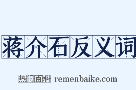 蒋介石反义词是什么意思的图片